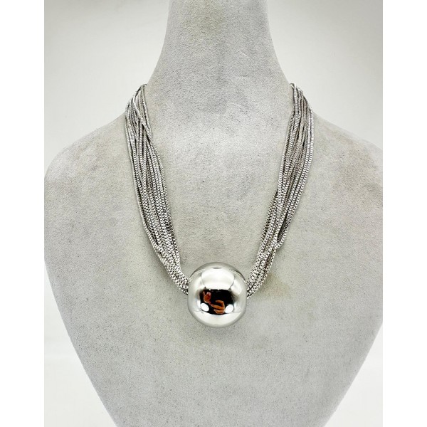 Gümüş Toplu Kolye Gümüş Toplu Kolye